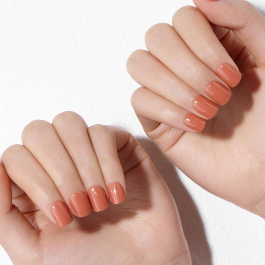 DASHING DIVA Magic Press Bohemian Color Short Mani Butter Orange Ochre MWK067SS