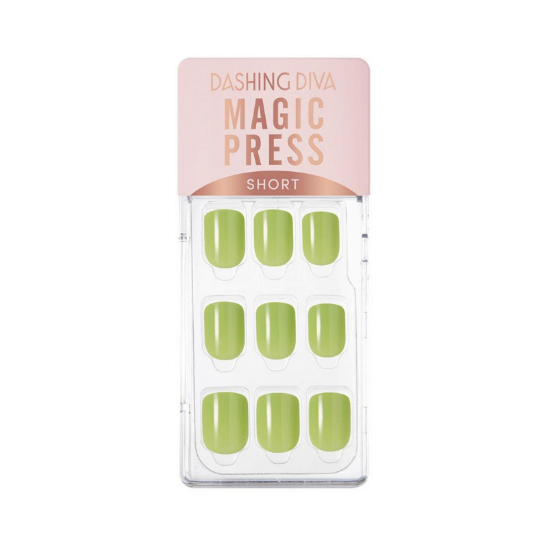 DASHING DIVA Magic Press Bohemian Color Short Mani Avocado MWK069SS