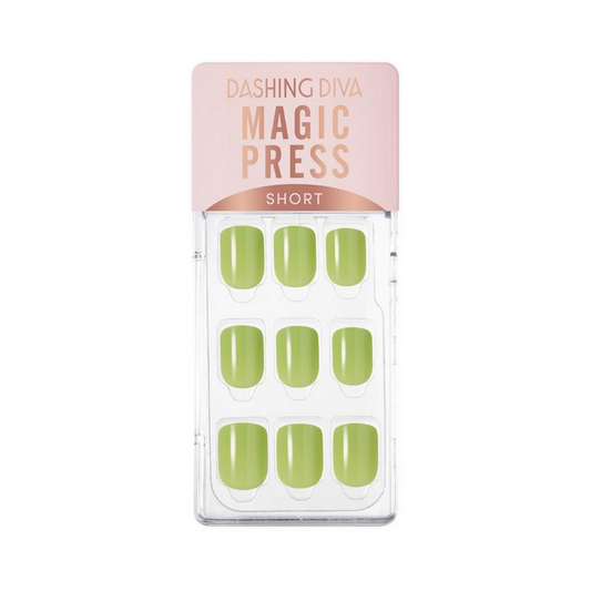 DASHING DIVA Magic Press Bohemian Color Short Mani Avocado MWK069SS