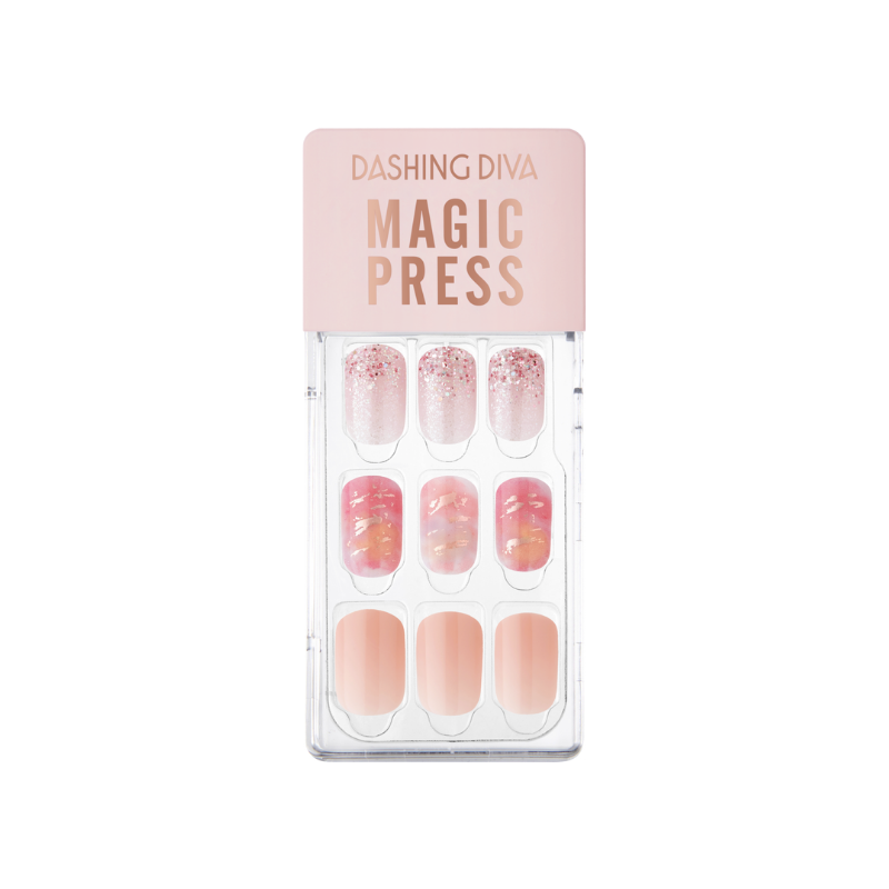 DASHING DIVA Magic Press Candy Marble Mani Peach Candy Marble MWK062