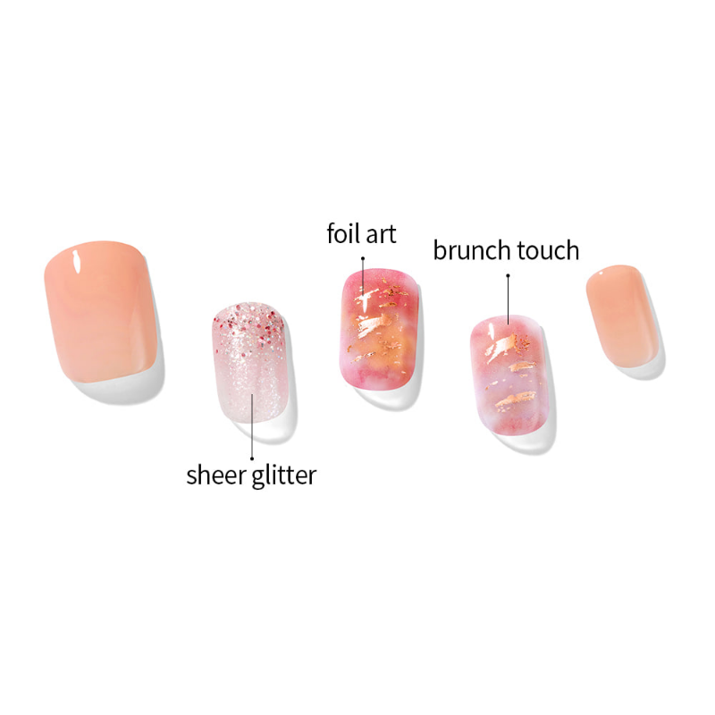 DASHING DIVA Magic Press Candy Marble Mani Peach Candy Marble MWK062