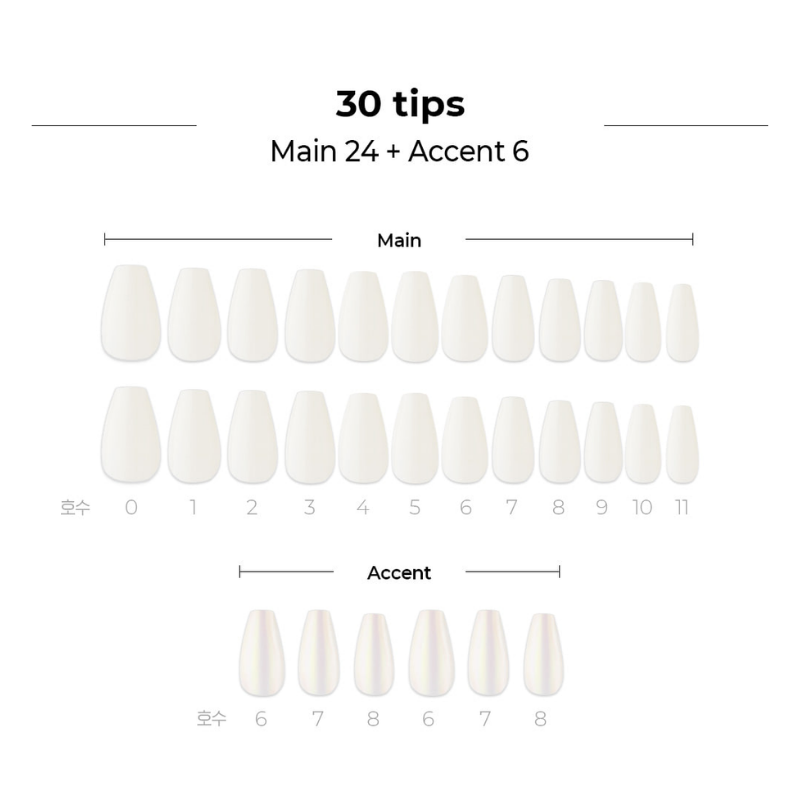 DASHING DIVA Magic Press Coffin Glow Up Mani White Pearl Shine MDR976CF