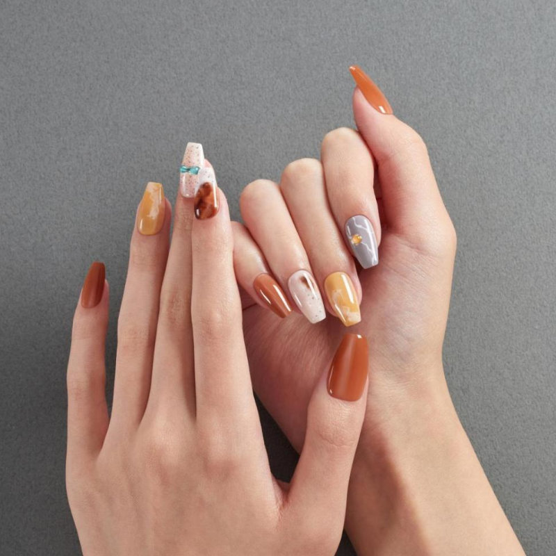DASHING DIVA Magic Press Coffin Mani Autumnmute MDR2F042CF