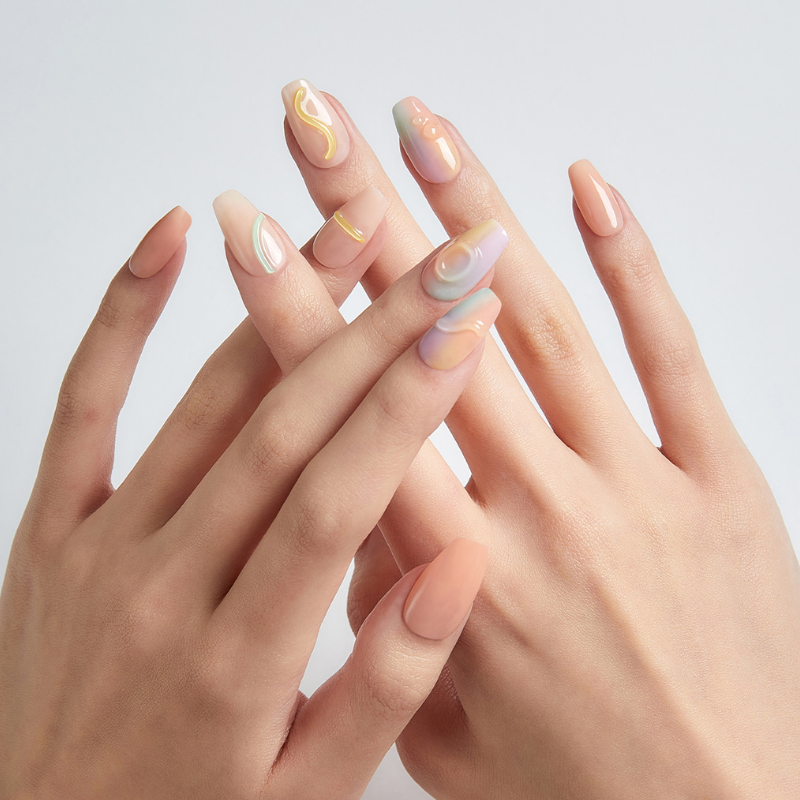 DASHING DIVA Magic Press Coffin Mani Delightful Spring MDR1175CF