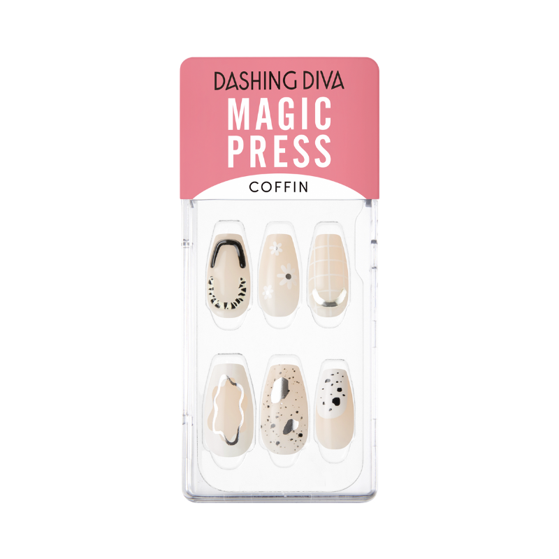 DASHING DIVA Magic Press Coffin Mani Edge Flower MDR1239CF