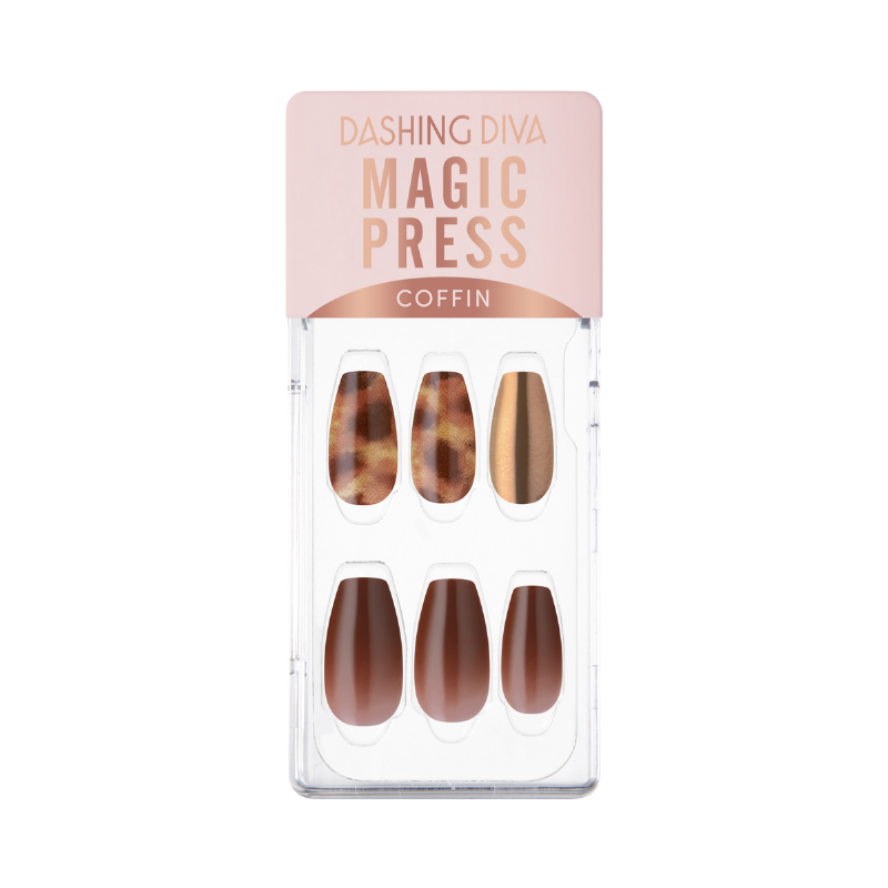 DASHING DIVA Magic Press Coffin Mani Esspresso Amber MDR1052CF