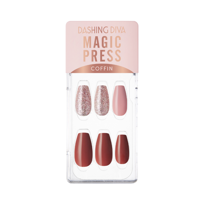 DASHING DIVA Magic Press Coffin Mani Fresh Rose MDR2F060CF
