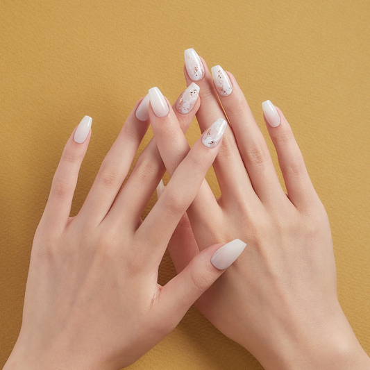 DASHING DIVA Magic Press Coffin Mani Gorgeous White MDR2F070CF