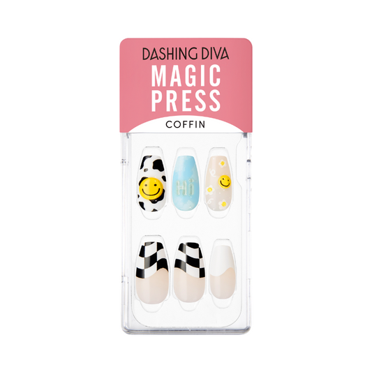 DASHING DIVA Magic Press Coffin Mani Hi There MDR1230CF