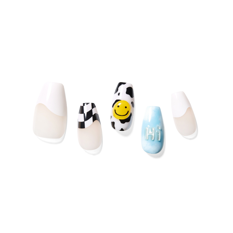 DASHING DIVA Magic Press Coffin Mani Hi There MDR1230CF