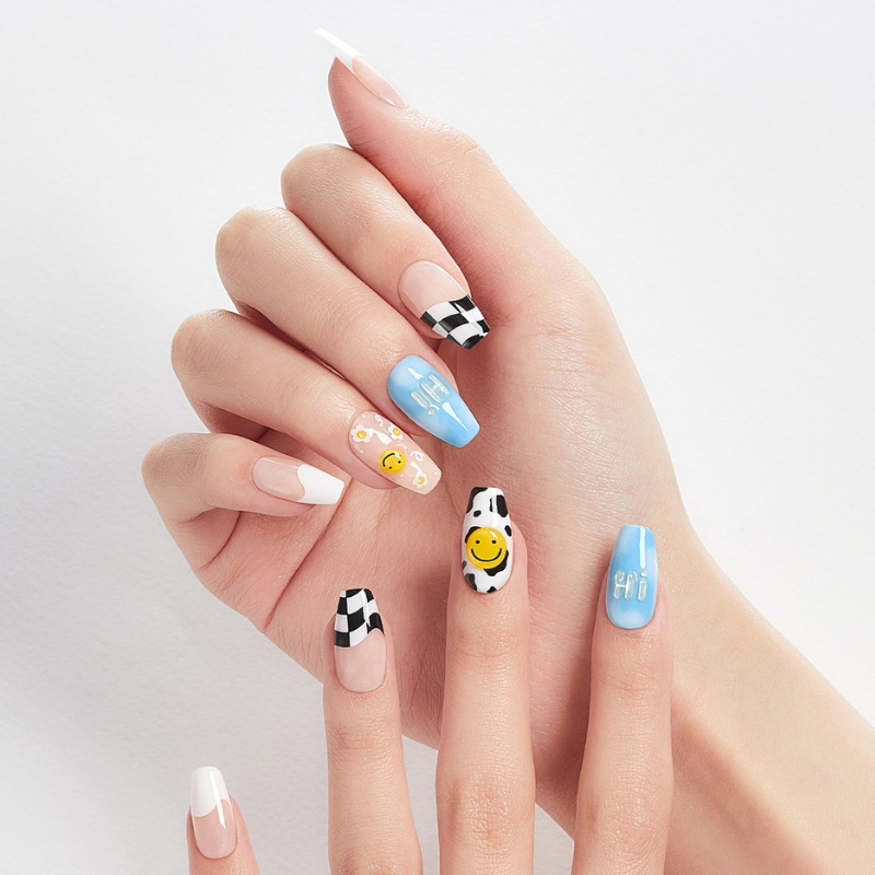 DASHING DIVA Magic Press Coffin Mani Hi There MDR1230CF