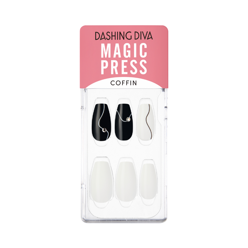 DASHING DIVA Magic Press Coffin Mani Not Shy MDR1240CF