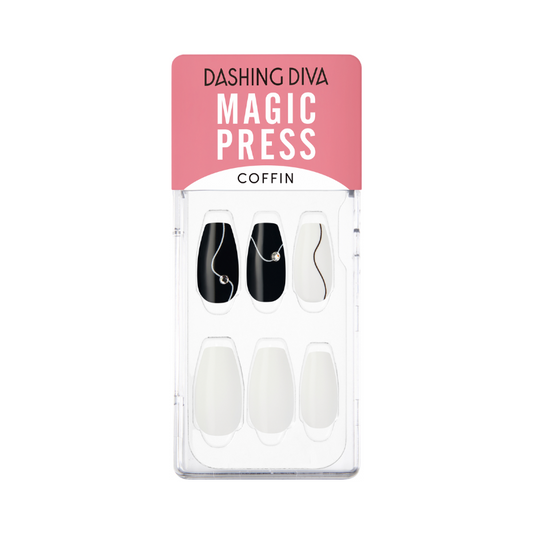 DASHING DIVA Magic Press Coffin Mani Not Shy MDR1240CF