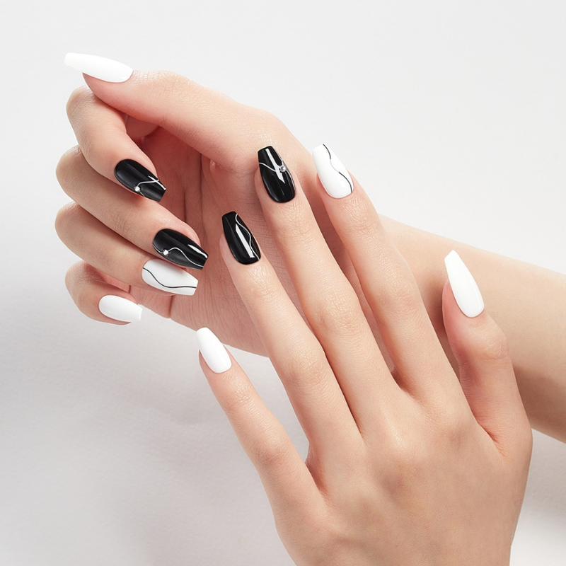 DASHING DIVA Magic Press Coffin Mani Not Shy MDR1240CF