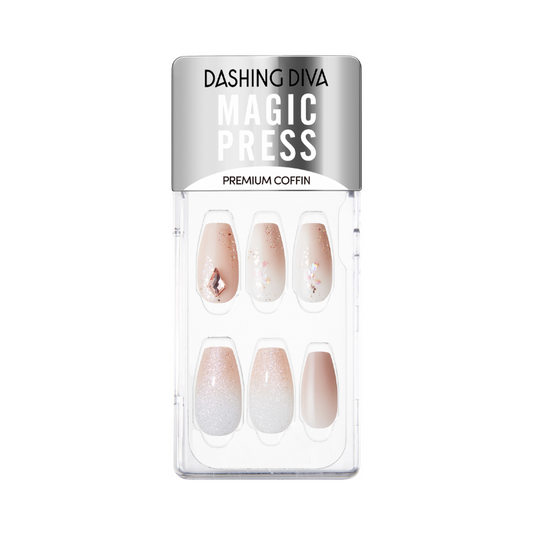 DASHING DIVA Magic Press Coffin Mani Peach Garden MDR2F091PC