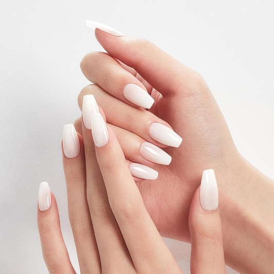DASHING DIVA Magic Press Coffin Mani Pure White MDR1327CF