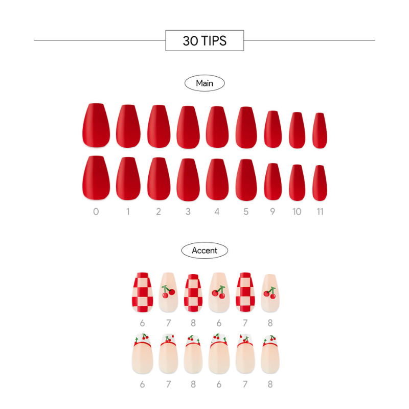 DASHING DIVA Magic Press Coffin Mani Red Cherry MDR1169CF
