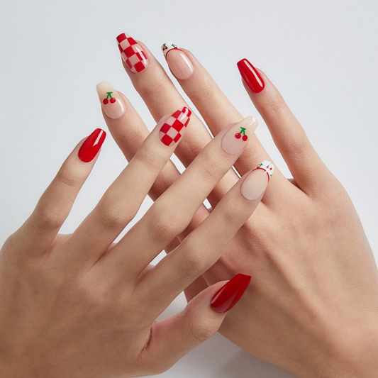 DASHING DIVA Magic Press Coffin Mani Red Cherry MDR1169CF