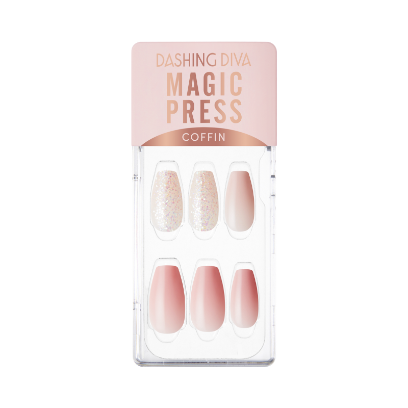 DASHING DIVA Magic Press Coffin Mani Rose Crush MDR2F094CF