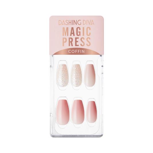 DASHING DIVA Magic Press Coffin Mani Rose Crush MDR2F094CF
