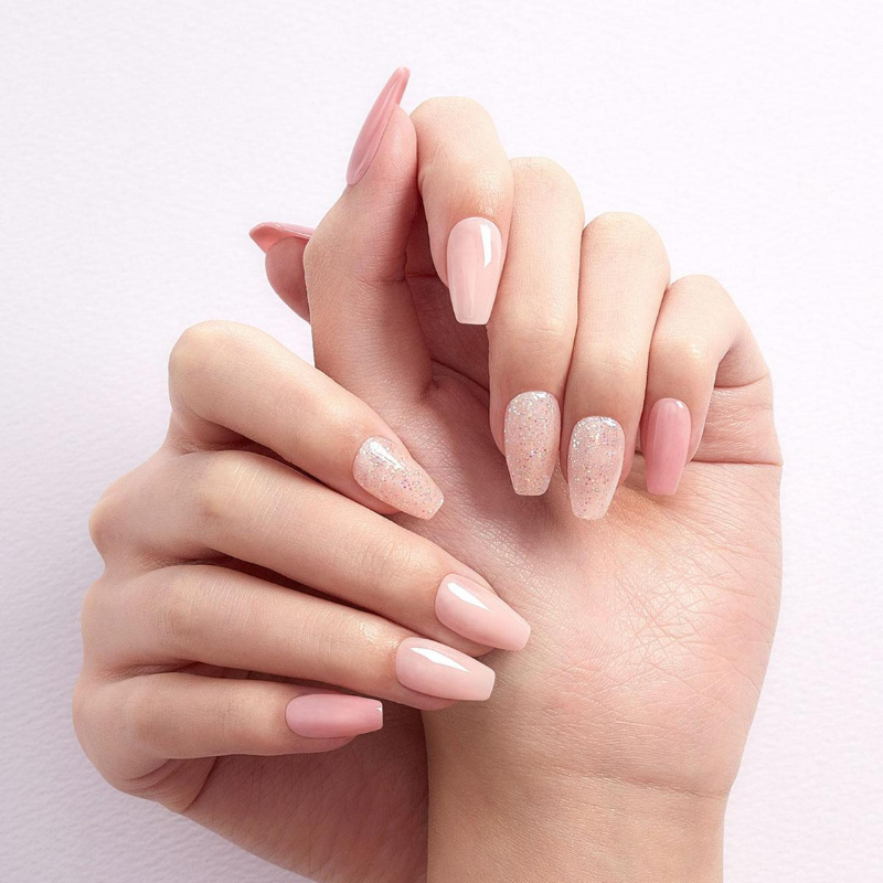 DASHING DIVA Magic Press Coffin Mani Rose Crush MDR2F094CF