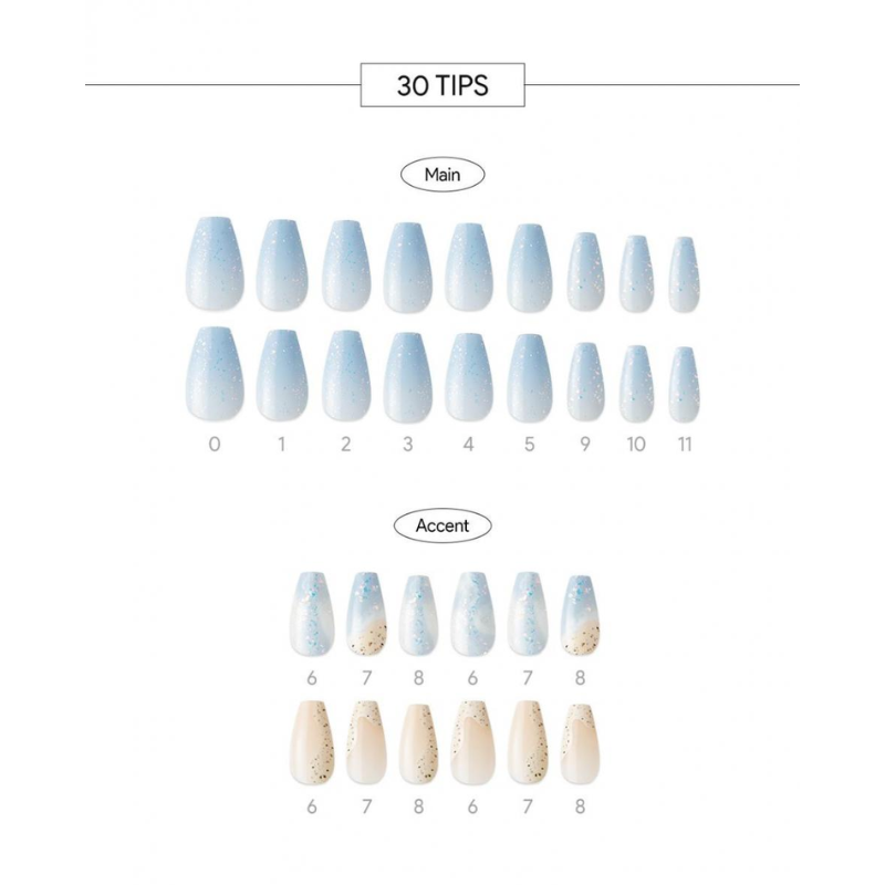 DASHING DIVA Magic Press Coffin Mani Summer Beach MDR1219CF