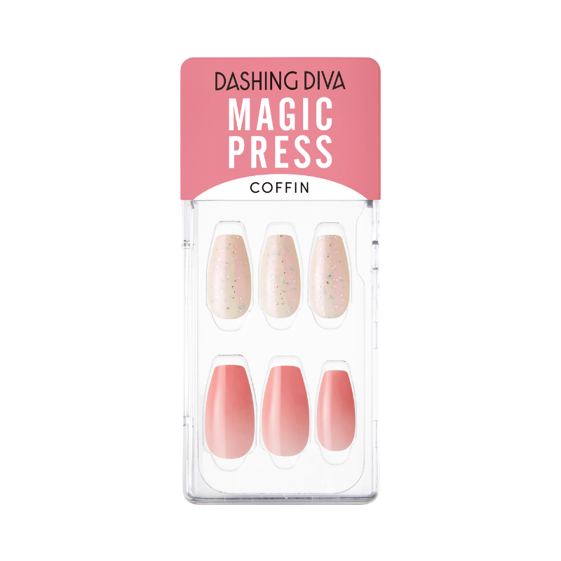 DASHING DIVA Magic Press Coffin Mani Sweetie Pink MDR1218CF
