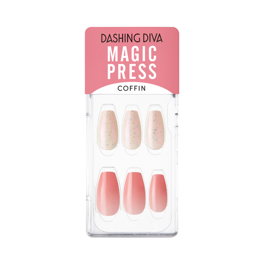 DASHING DIVA Magic Press Coffin Mani Sweetie Pink MDR1218CF