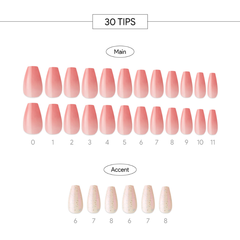 DASHING DIVA Magic Press Coffin Mani Sweetie Pink MDR1218CF