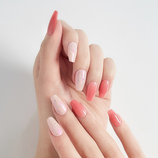 DASHING DIVA Magic Press Coffin Mani Sweetie Pink MDR1218CF