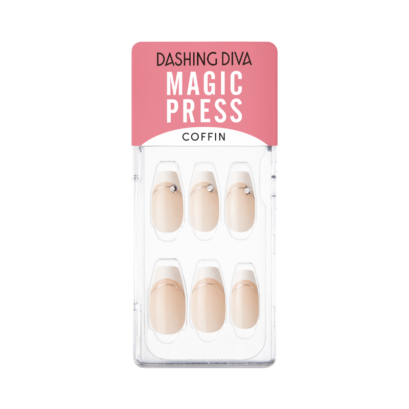 DASHING DIVA Magic Press Coffin Mani Wedding Wish MDR1217CF