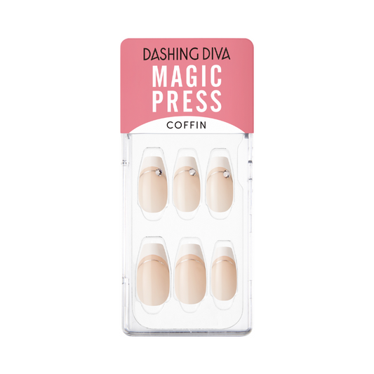 DASHING DIVA Magic Press Coffin Mani Wedding Wish MDR1217CF