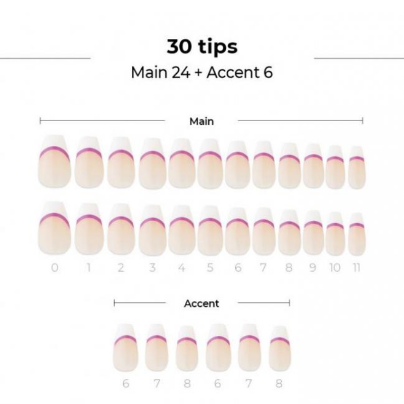 DASHING DIVA Magic Press Coffin Two Tone French Mani White Purple MWK107CF