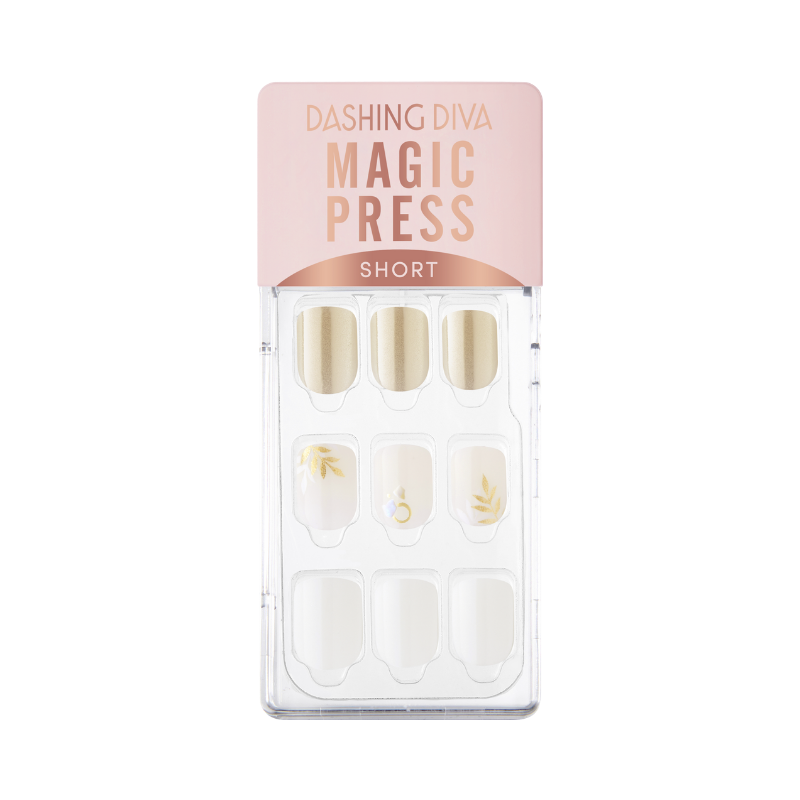 DASHING DIVA Magic Press Design Art Mani Gold Palm Tree MDR1041SS