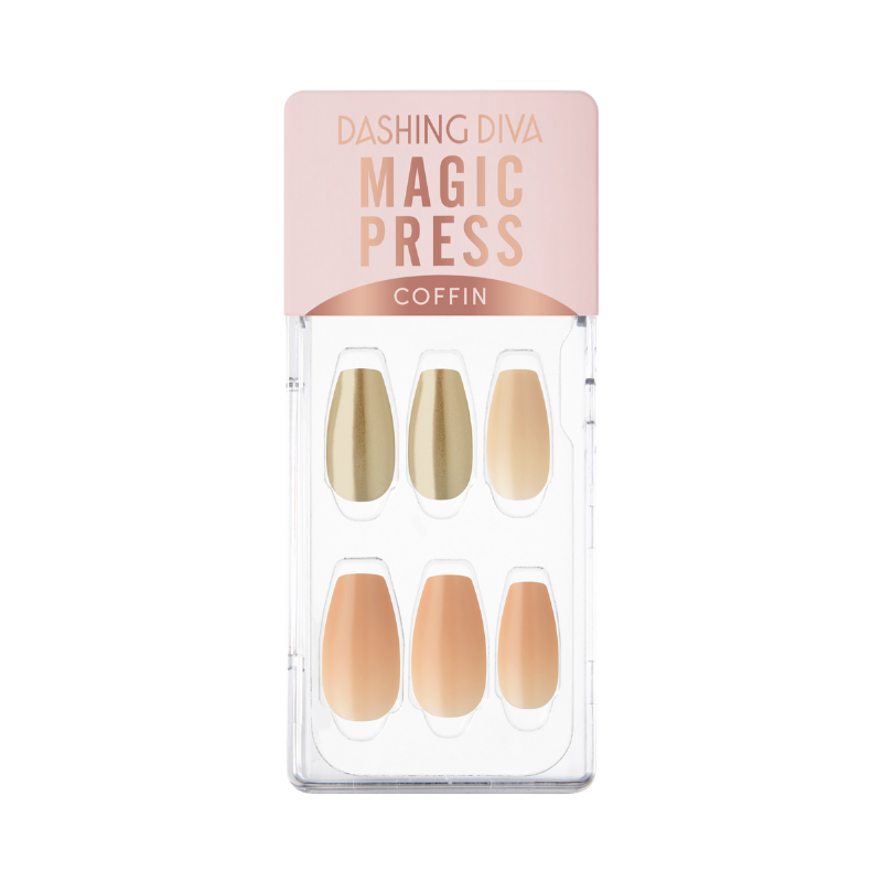DASHING DIVA Magic Press Coffin Autumn Mani Beige MDR1050CF