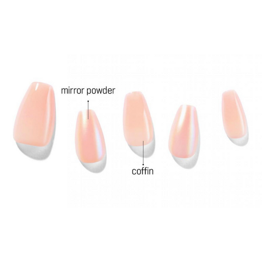 DASHING DIVA Magic Press Glow Up Mani Creamy Peach Shine MDR977CF