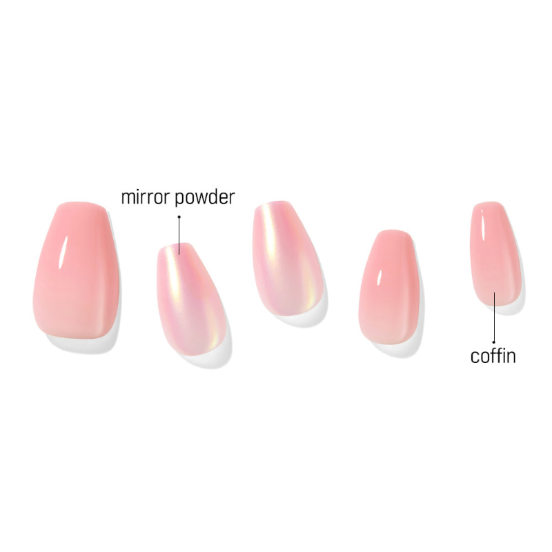 DASHING DIVA Magic Press Glow Up Mani Rose Petal Shine MDR951CF