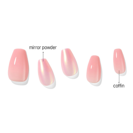 DASHING DIVA Magic Press Glow Up Mani Rose Petal Shine MDR951CF