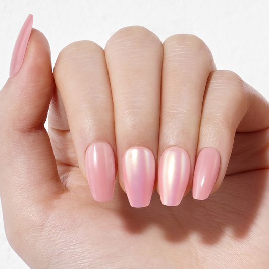 DASHING DIVA Magic Press Glow Up Mani Rose Petal Shine MDR951CF
