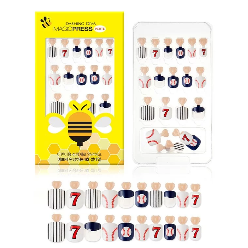 DASHING DIVA Magic Press Kids Mani Baseball MPKD31