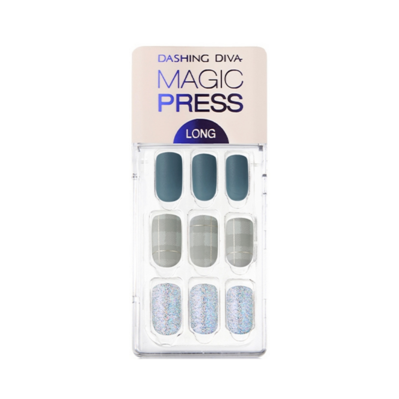 DASHING DIVA Magic Press Long Mani Ash Blue MDR506SL (Fall)