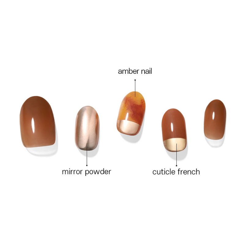 DASHING DIVA Magic Press Long Oval Autumn Mani Musk Amber MDR1061OL