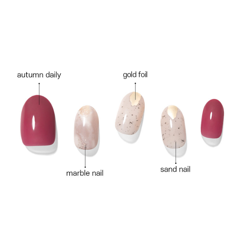 DASHING DIVA Magic Press Long Oval Autumn Mani Artistry Red MDR1060OL