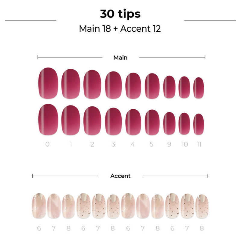 DASHING DIVA Magic Press Long Oval Autumn Mani Artistry Red MDR1060OL