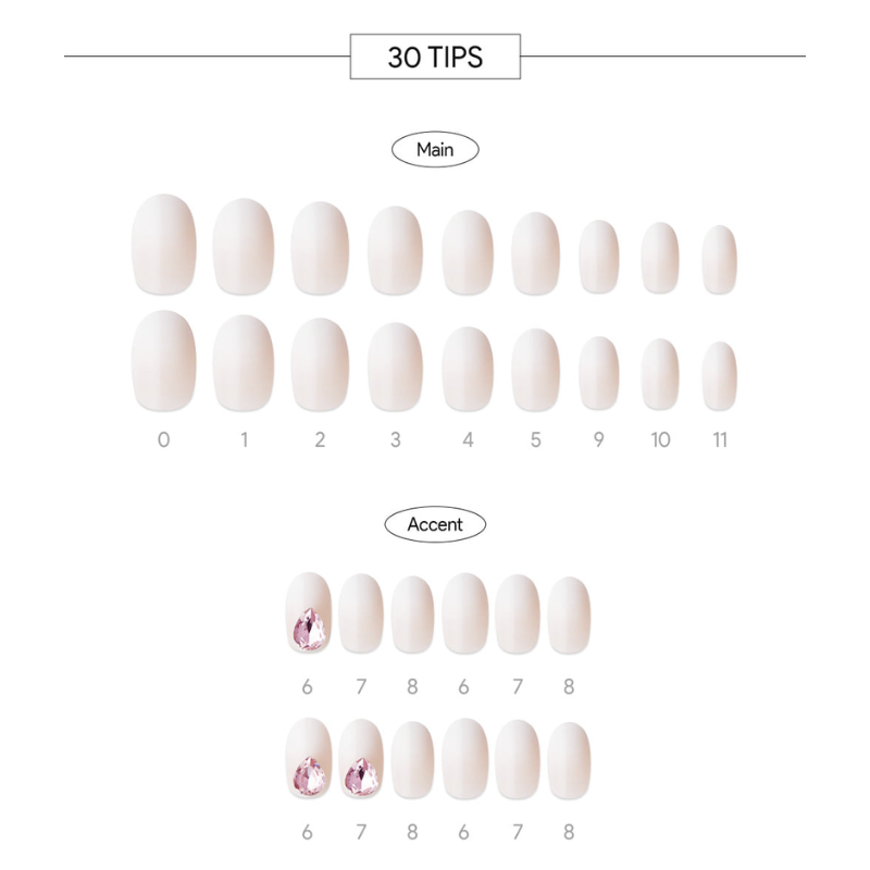 DASHING DIVA Magic Press Long Oval Mani Darling MDR2F031PO