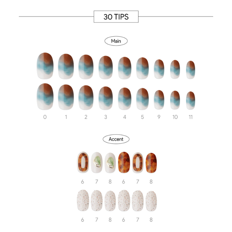 DASHING DIVA Magic Press Long Oval Mani Healing Café MDR2F041OL