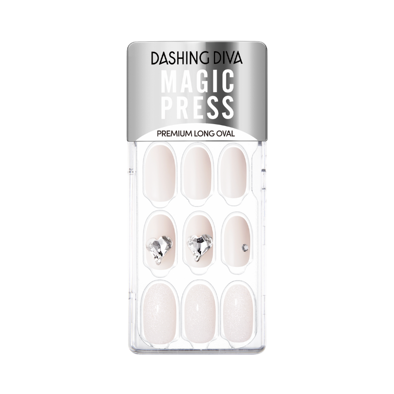 DASHING DIVA Magic Press Long Oval Mani Heart Beam MDR2F086PO