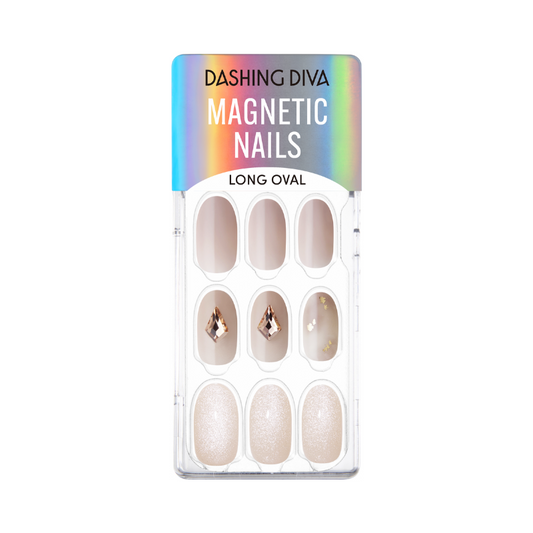 DASHING DIVA Magic Press Long Oval Mani Mature Beige MDR2F032PO