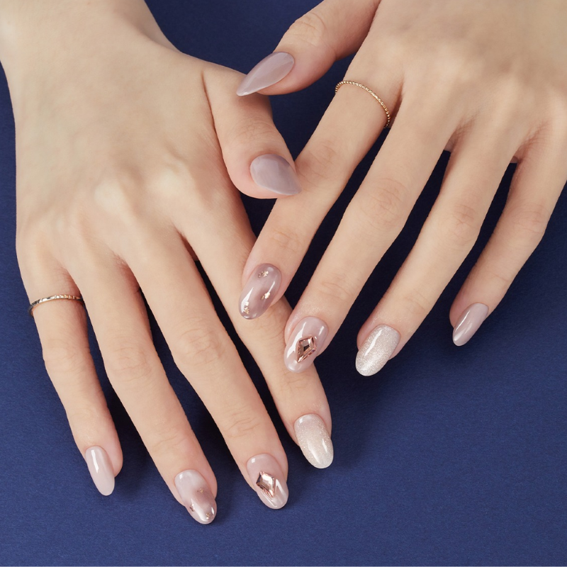DASHING DIVA Magic Press Long Oval Mani Mature Beige MDR2F032PO