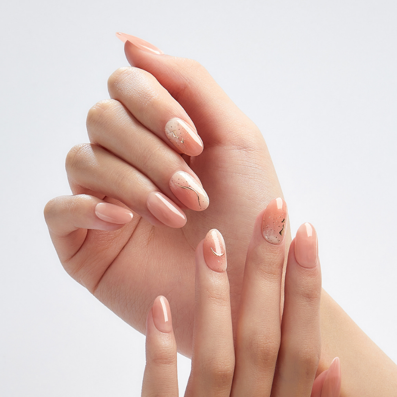 DASHING DIVA Magic Press Long Oval Mani Royal Pink MDR1192OL